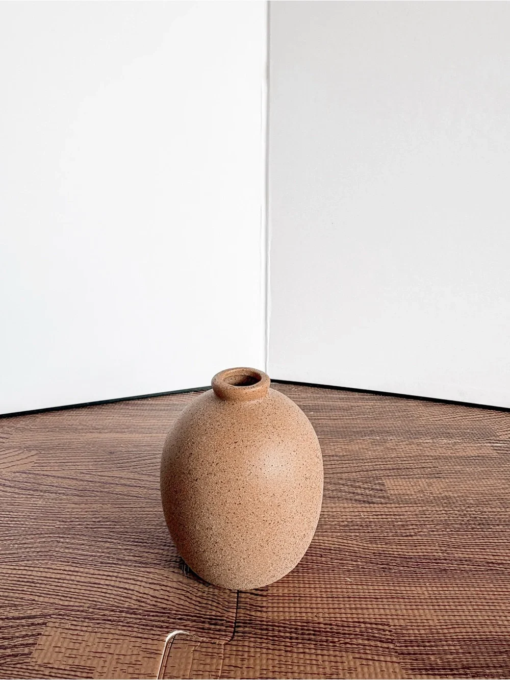 Minimalist Tan Ceramic Bud Vase